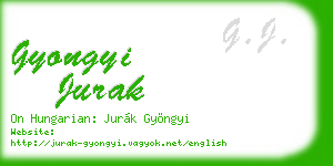 gyongyi jurak business card