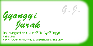 gyongyi jurak business card